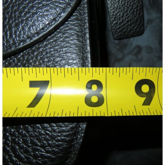 Coach 2023 Morgan Black Pebbled Leather Saddle Bag Crossbody Snakeskin Trim NWOT - Picture 16 of 16